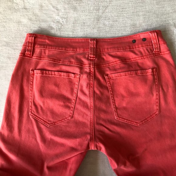 CAbi Lobster Skinny Pants Style #747 Size 4 Orange Coral - Picture 12 of 13